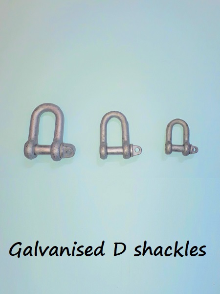 Galvanised D Shackle 1/2" x 5/8"